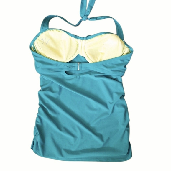 Athleta Sara Bra Cup Halter Tankini in Fiji Green, Sz. 40B/C TALL - Picture 3 of 8